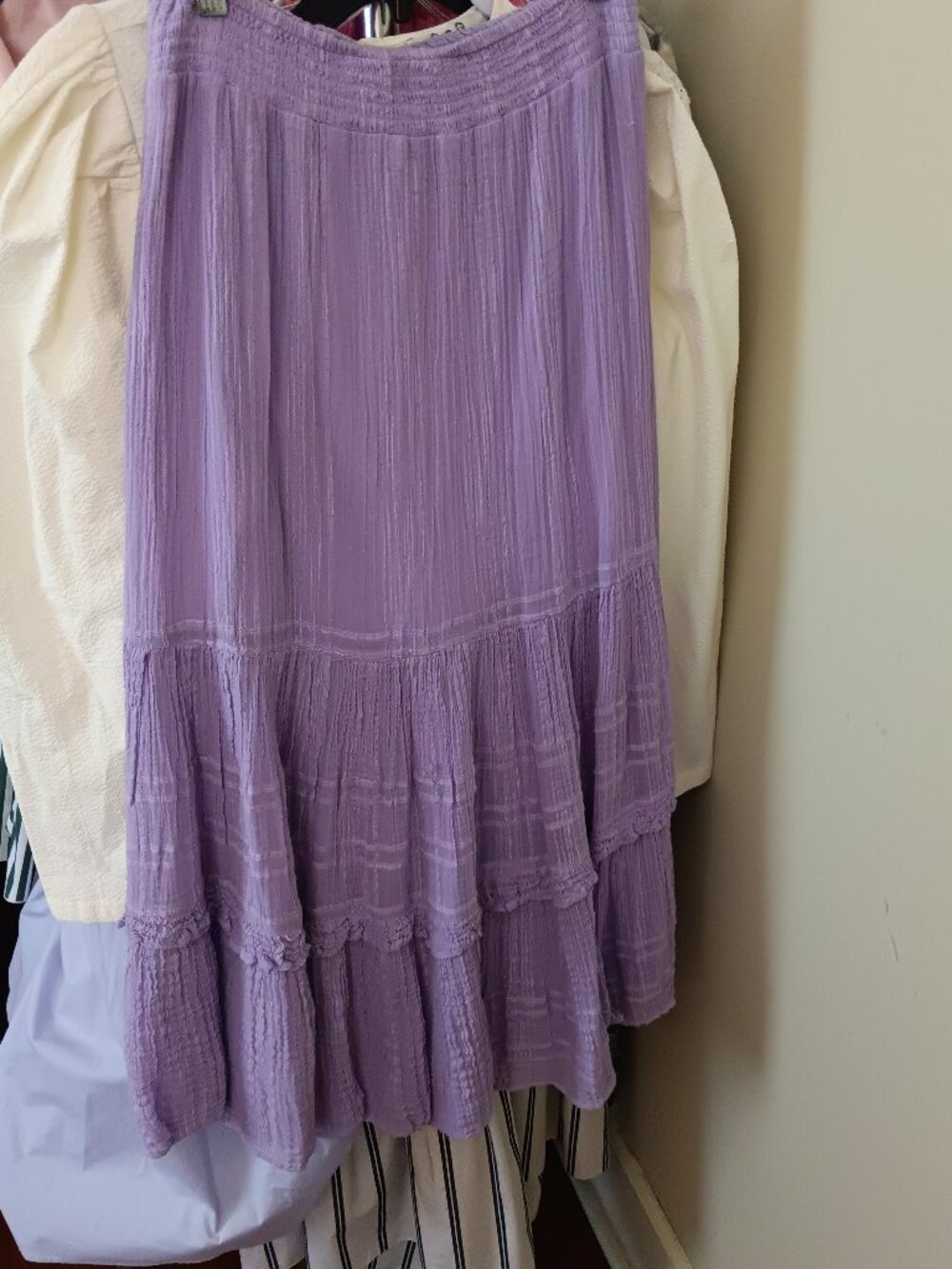 NWT Lavender Rich Cotton Midi Skirt Size Small - Picture 4 of 5